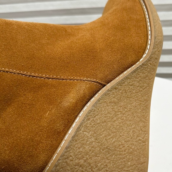 🌸FRANCO SARTO🌸 Ulayna Black Suede Ankle Wedge Boots Size: 9M - Picture 8 of 11